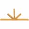 Ekena Millwork Saratoga Rough Sawn Timber Gable Bracket, Western Red Cedar, 84"W x 49"H x 4"D x 4"F, 14/12 Pitch GBW084X49X0404SAR00RWR - alternate 2